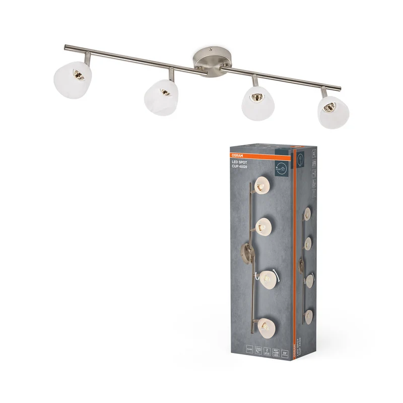OSRAM LED Spot Cup lampe à poser 4xG9 Nickel brossé