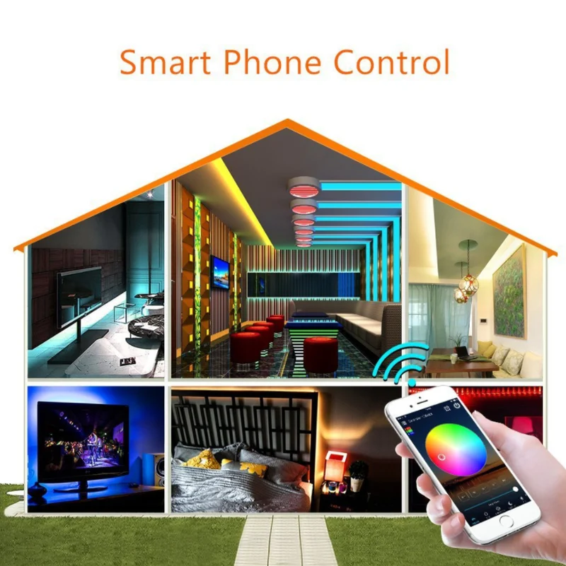 WiFi RGB/RGBW LED Strip Controller – DC5V-24V | WiFi App Control with Optional 24-Key Remote | For LED Strips