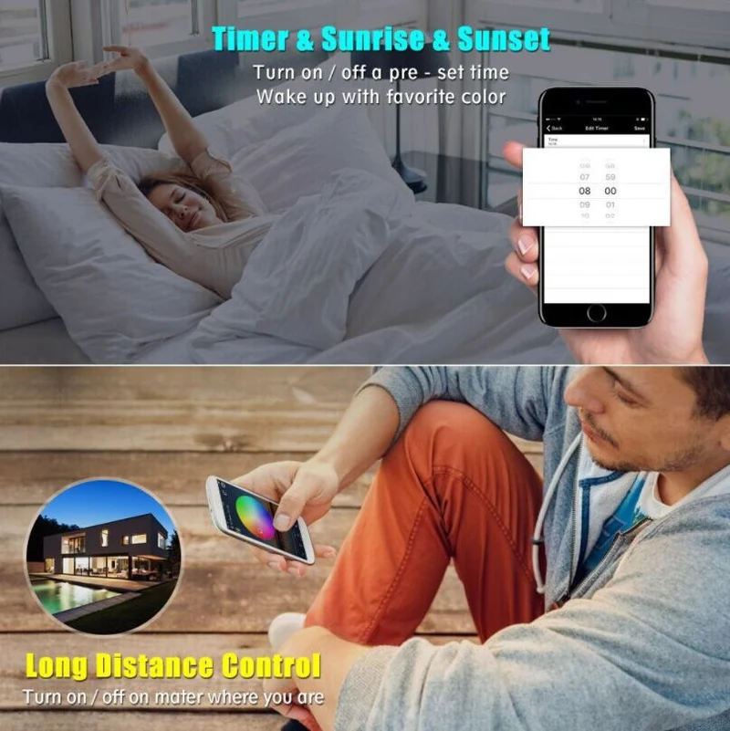 WiFi RGB/RGBW LED Strip Controller – DC5V-24V | WiFi App Control with Optional 24-Key Remote | For LED Strips