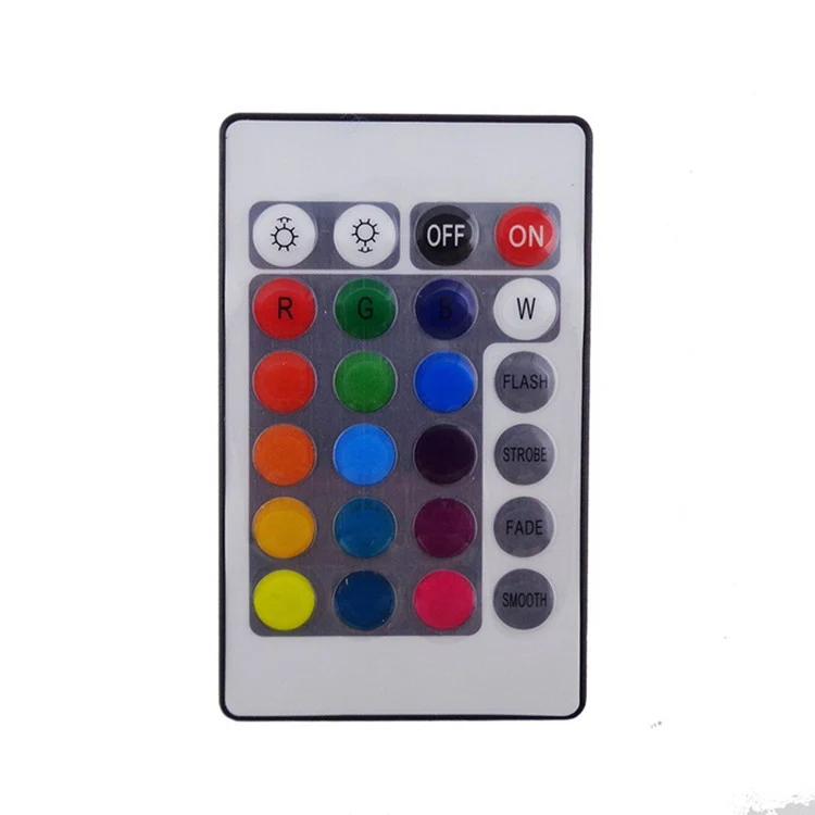Sound/Music Sensitive RGB LED Strip Controller – DC12V-24V 12A | Black Aluminum Housing Controller with 24-Key IR Remote | For LED Strips