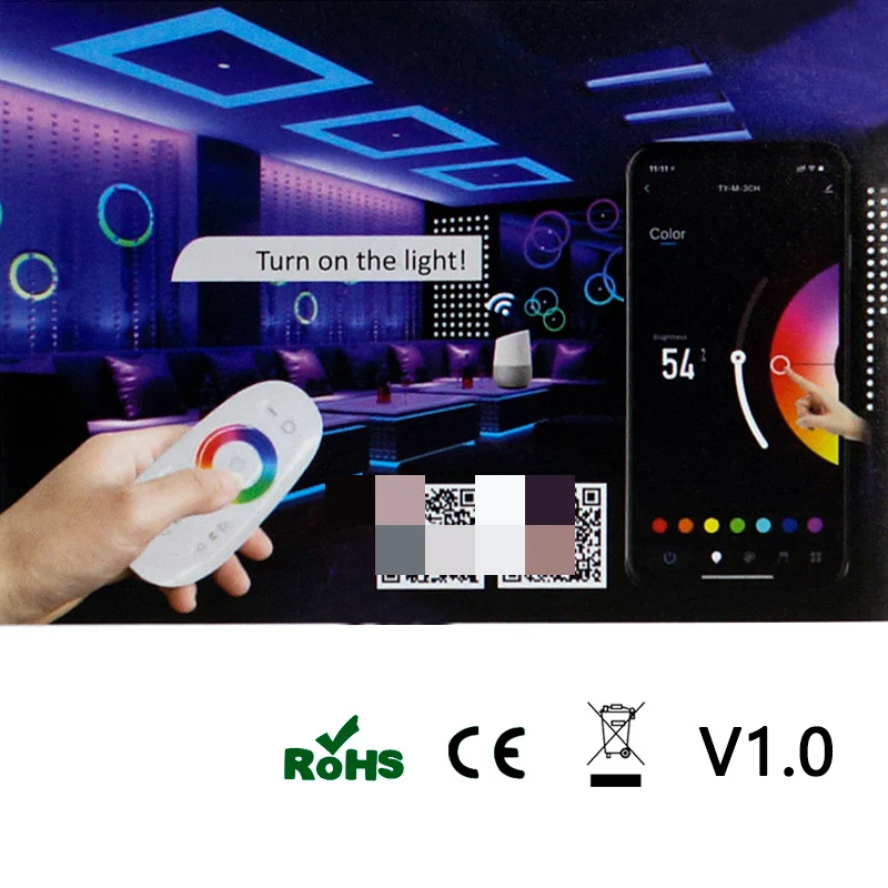 RGB LED Strip Controller – DC5V-24V | 2.4G RF Wireless Touch Color Ring Remote / Tuya APP WiFi + 2.4G RF Remote | For LED Strips