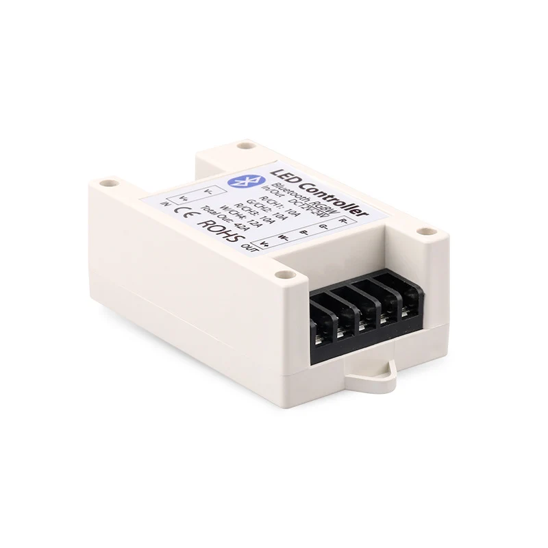 Bluetooth RGB/RGBW LED Strip Controller – DC12V-24V | Smartphone APP Control (iOS & Android) | For LED Strips