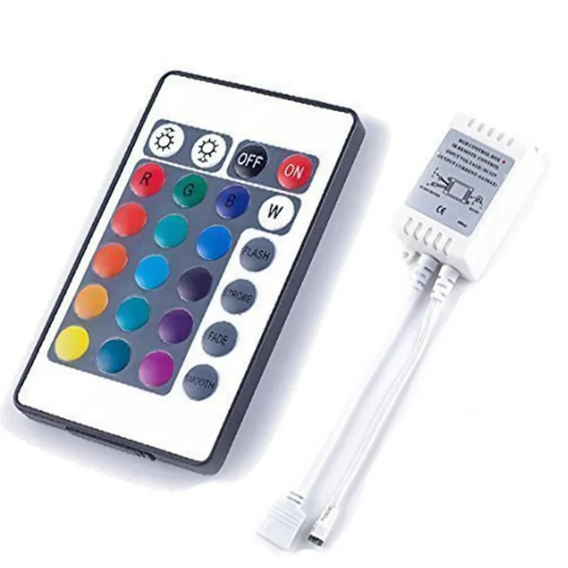 IR Remote RGB/RGBW LED Strip Controller – DC12V-24V | 24-Key / 40-Key / 44-Key Remote Options | For LED Strips