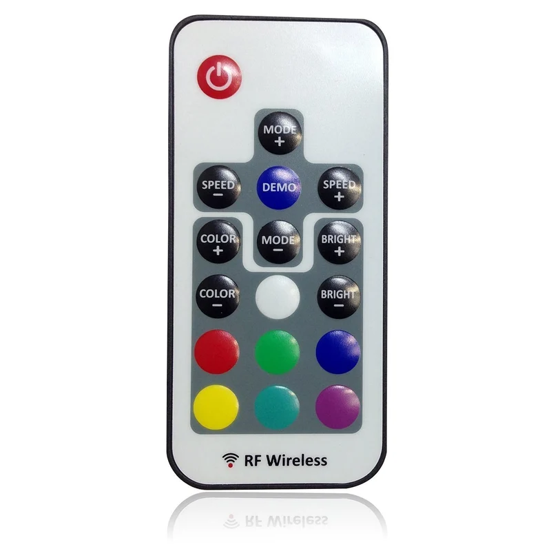 RGB LED Strip Controller – DC5V-24V 12A | Mini RF Wireless RGB Controller with 10-Key / 17-Key Remote | For LED Strips