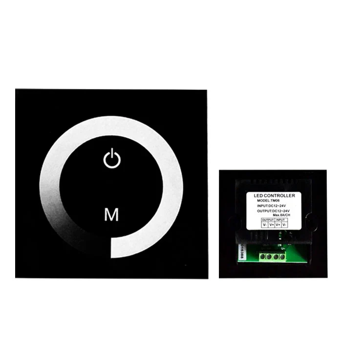 Single Color LED Strip Wall Panel Touch Dimmer – DC12V-24V | TM06 Touch Color Ring LED Dimmer Controller | For LED Strips