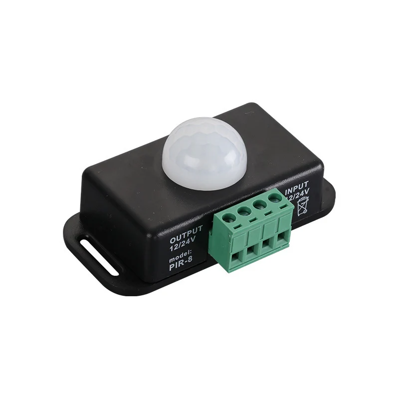 Single Color LED Strip Motion Sensor Switch – DC12V-24V 6A | PIR Infrared Motion Detector Controller | For LED Strips