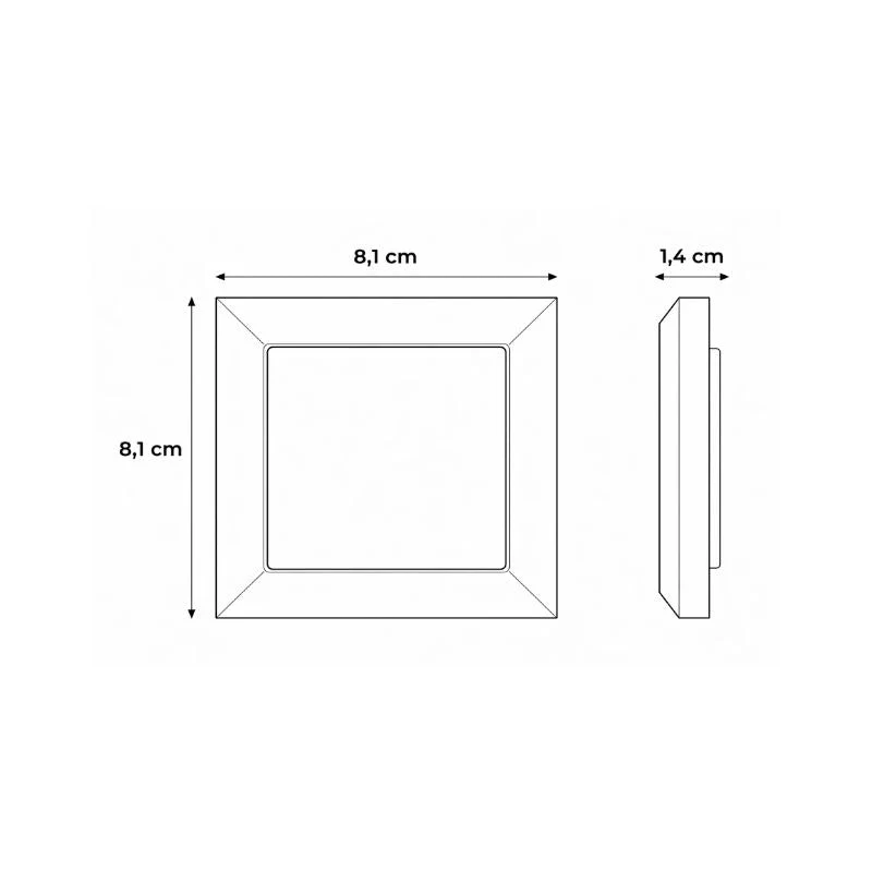 Interrupteur Mural Simple Encastré 10A + Plaque de Finition Simple - Noir mat