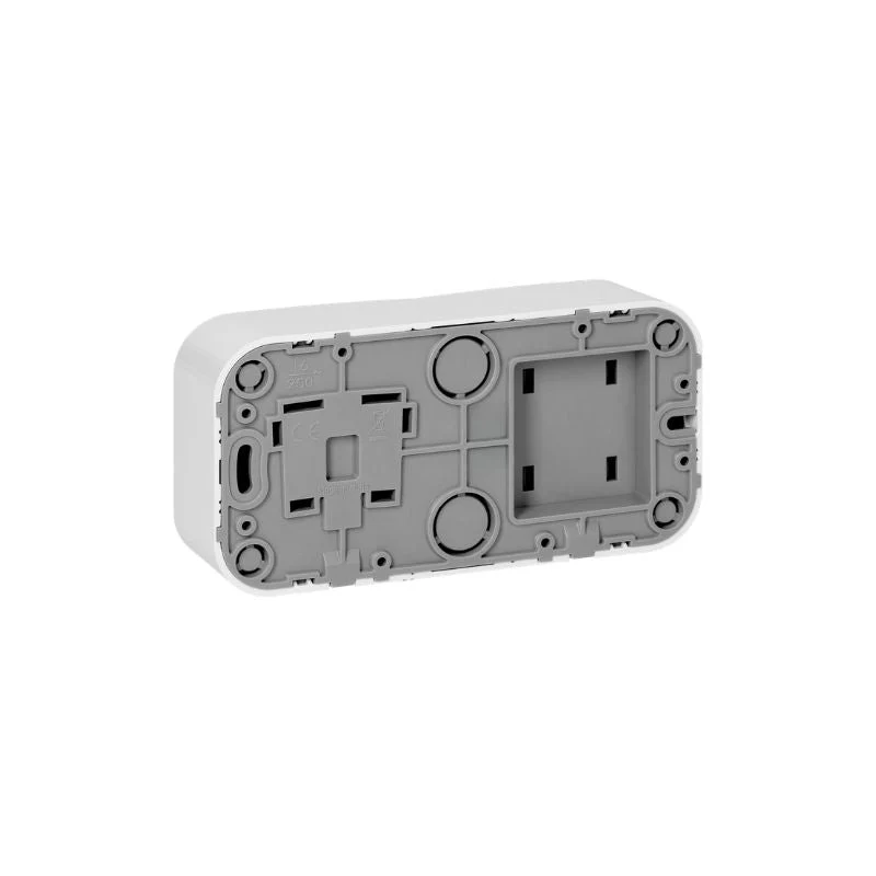 Prise avec Interrupteur 2P+T Saillie - Blanc