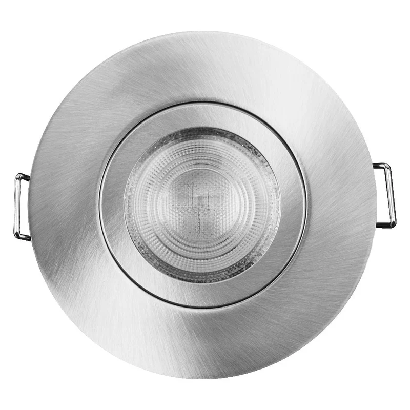 OSRAM Spot LED encastré lampe à poser salle de bain Set GU10 IP65 4,5W 840 Nickel satiné ⌀68 mm