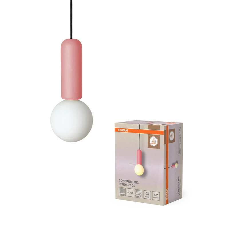 OSRAM DECOR Concrete Mic suspension 1xG9 Rose