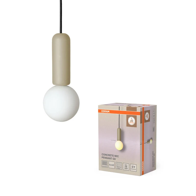 OSRAM DECOR Concrete Mic suspension 1xG9 Beige