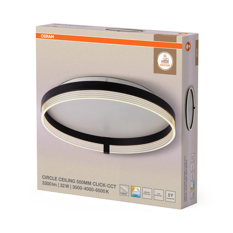OSRAM DECOR Circle lampe à poser 500 32W CLICKCCT Noir
