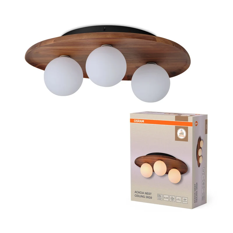 OSRAM DECOR Acacia Nest lampe à poser 1xG9 Marron