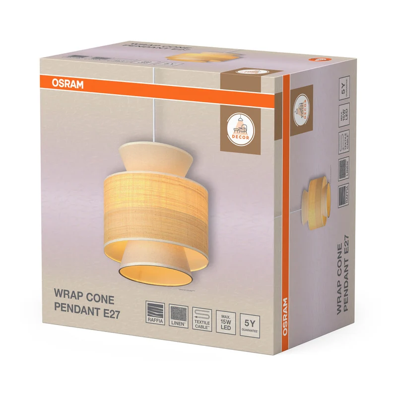 OSRAM DECOR Wrap Cone suspension E27 Beige