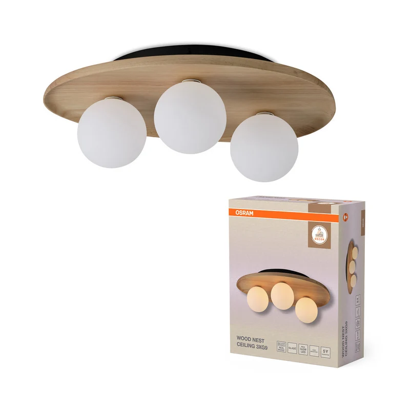OSRAM DECOR Wood Nest lampe à poser 1xG9 Marron