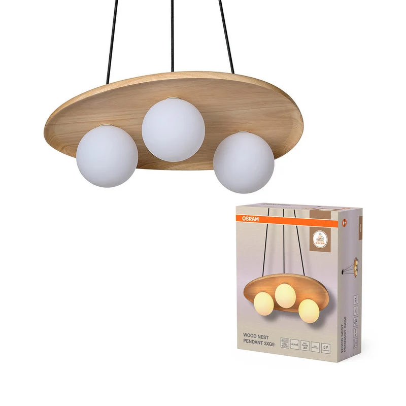 OSRAM DECOR Wood Nest suspension 1xG9 Marron