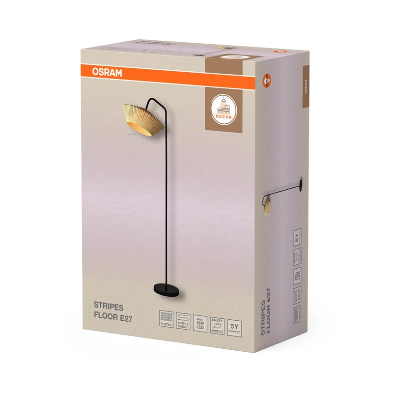 OSRAM DECOR Stripes lampe sur pied 1xE27 Beige