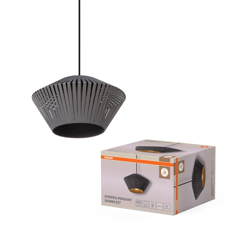 OSRAM DECOR Stripes suspension 1xE27 Gris foncé
