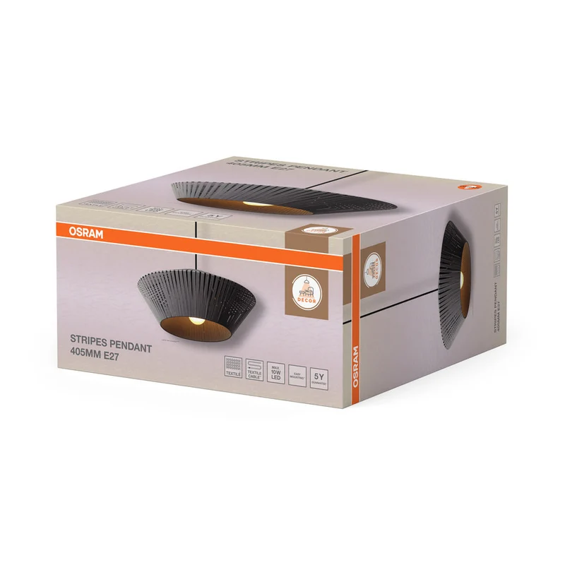 OSRAM DECOR Stripes suspension 1xE27 Gris foncé