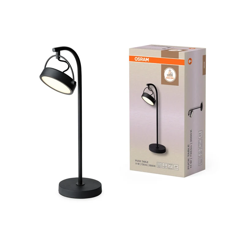 OSRAM DECOR Puck lampe à poser 11W Noir