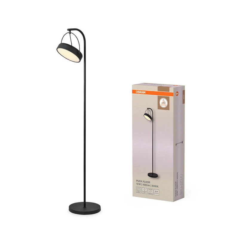 OSRAM DECOR Puck Lampadaire 12W Noir