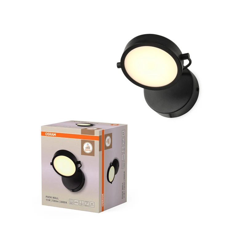 OSRAM DECOR Puck Applique murale 11W Noir