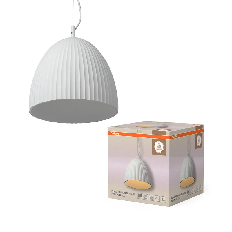 OSRAM DECOR Plaster Routes Bell Suspension 1xE27 Blanc