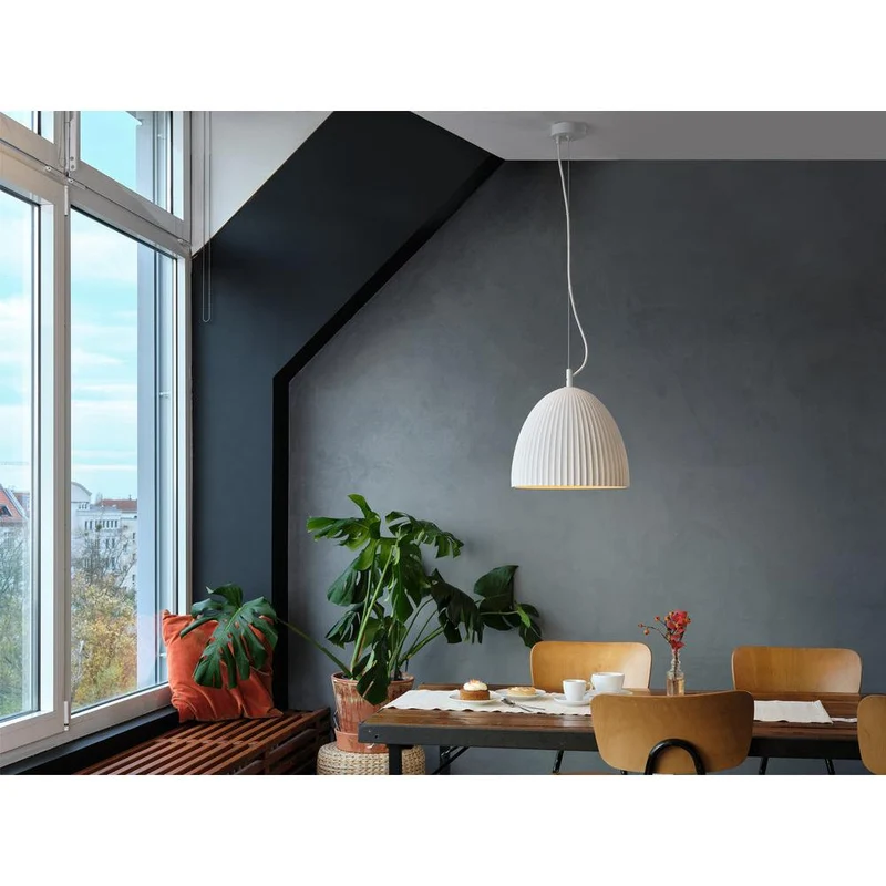 OSRAM DECOR Plaster Routes Bell Suspension 1xE27 Blanc