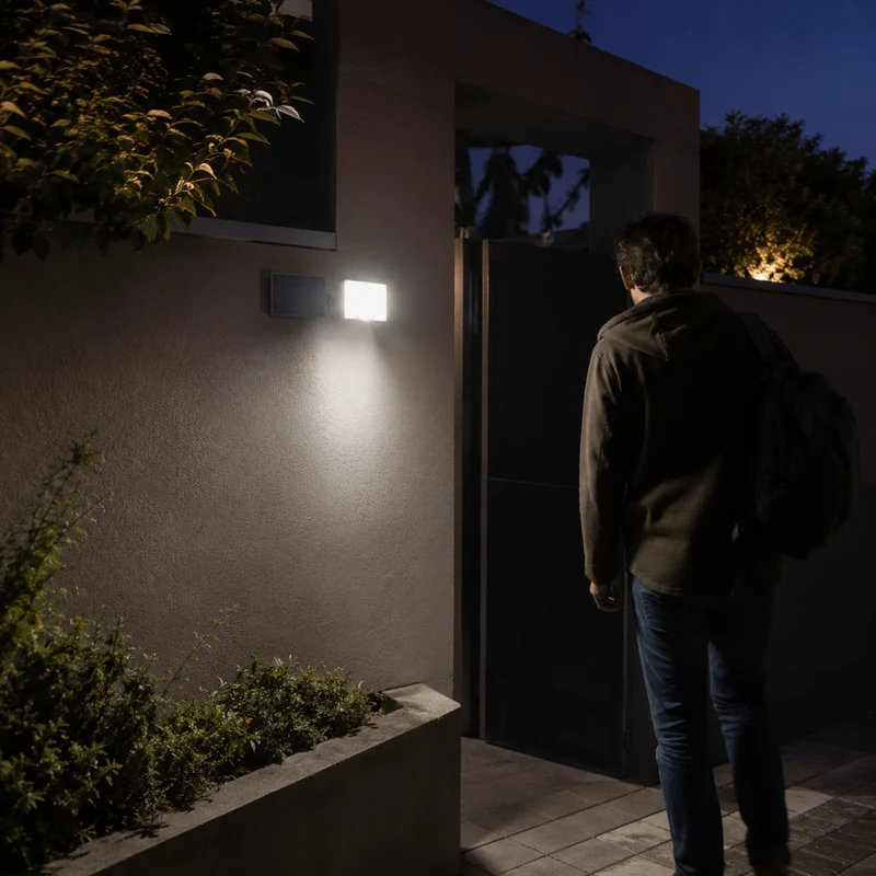 Projecteur Led Solaire Extérieur 9W IP65 3-CCT Détecteur de Lumière et de Mouvement