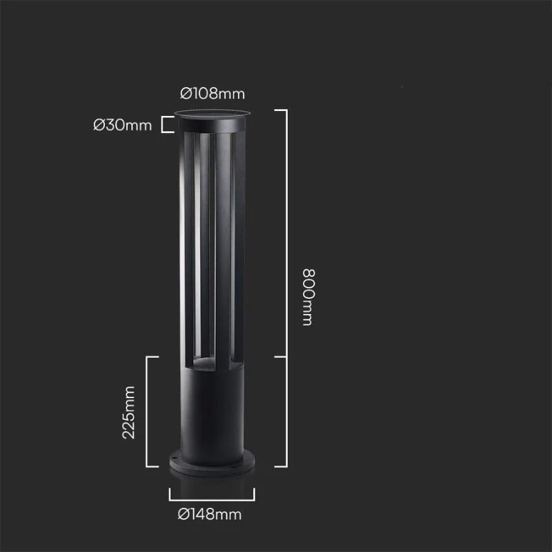 Borne Extérieure LED Design 80cm 220V IP65 Gris Anthracite 10W
