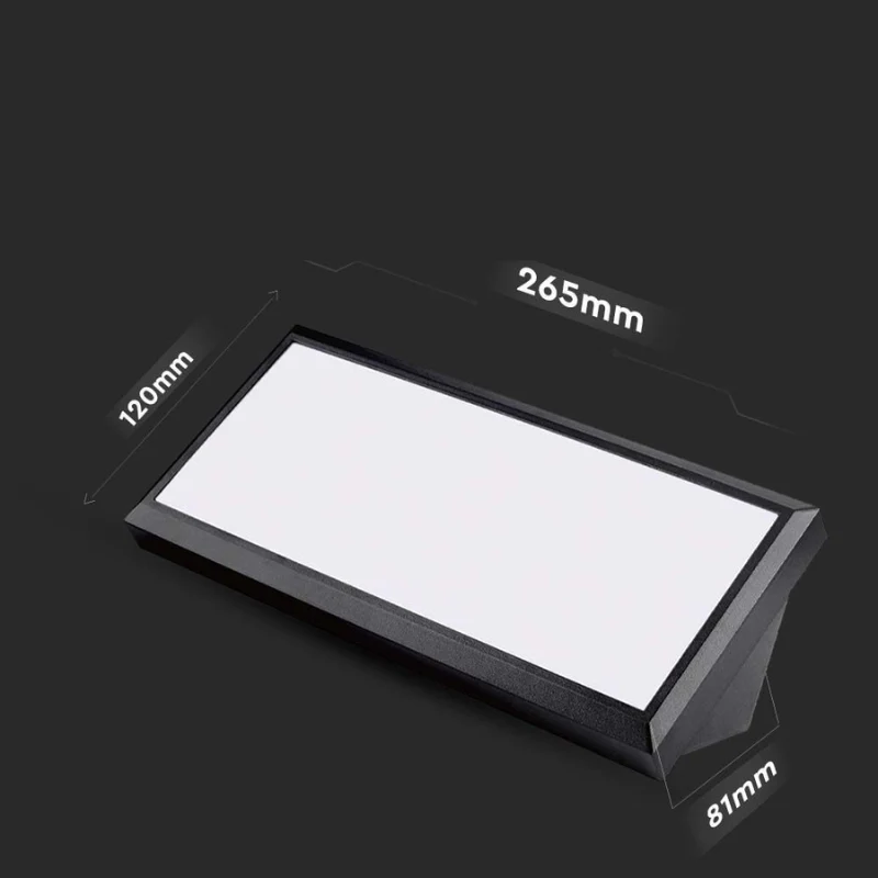 Balise Murale Extérieur Encastrable Rectangulaire 12W IP65 Noir