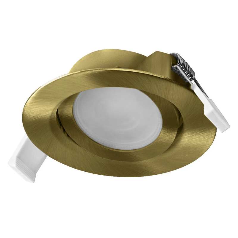 OSRAM Spot LED encastrable CCT orientable 4,9W 120° laiton vert ⌀75 mm