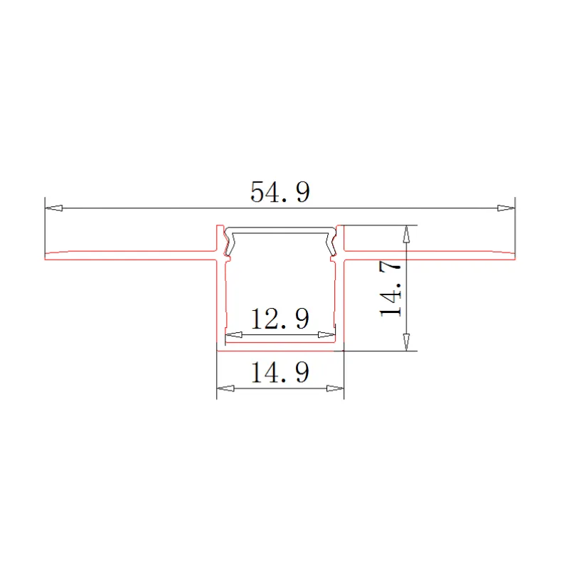 Profilé Aluminium Encastrable 2m pour Ruban LED Couvercle Blanc Opaque