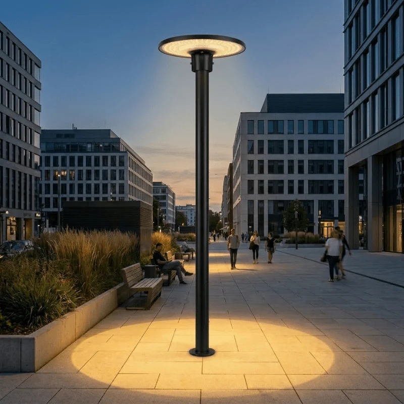 Lampadaire Public 30W/50W/70W CCT Noir - 3000K/4000K/5000K