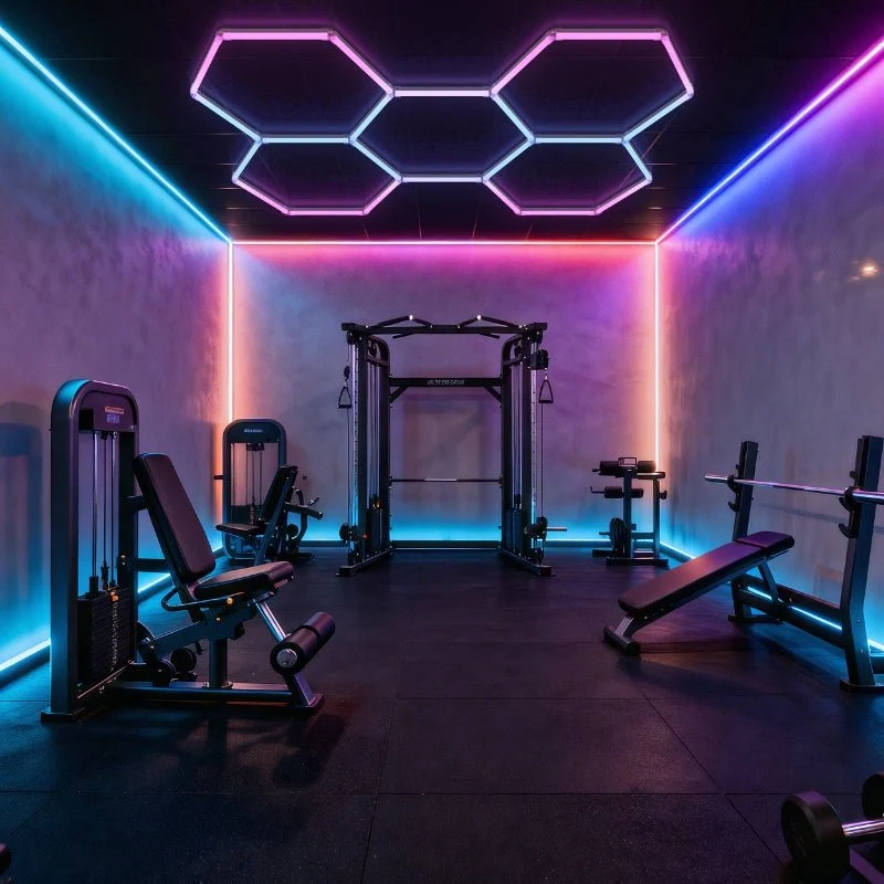 Kit 5 LED Hexagonal RGB 43W 110lm/w