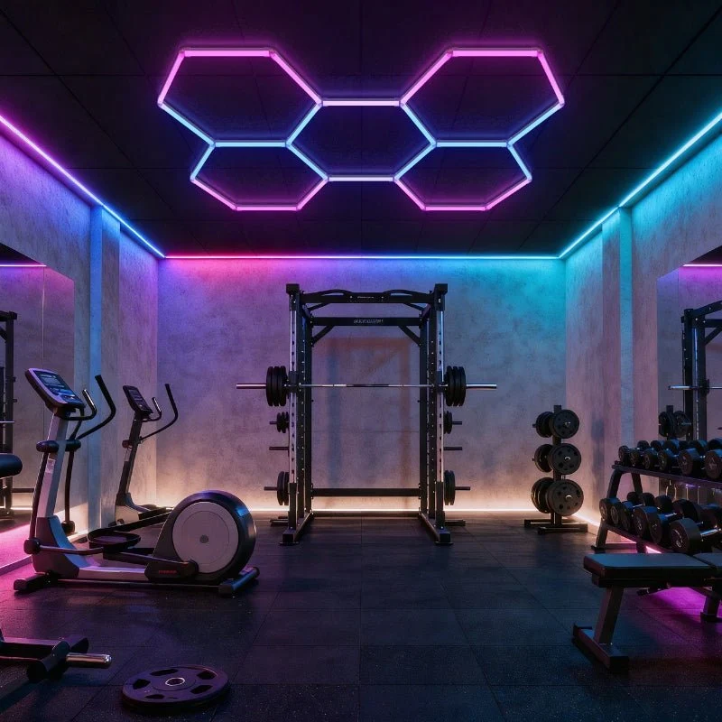 Kit 5 LED Hexagonal RGB 43W 110lm/w