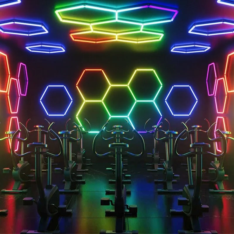 Kit 5 LED Hexagonal RGB 43W 110lm/w
