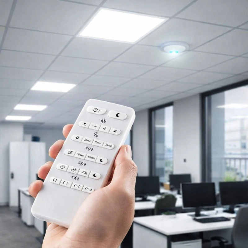 Panneau LED 28W 60x60 BLANC dimmable 150lm/W avec détecteur de mouvement + Télécommande - Pack de 2