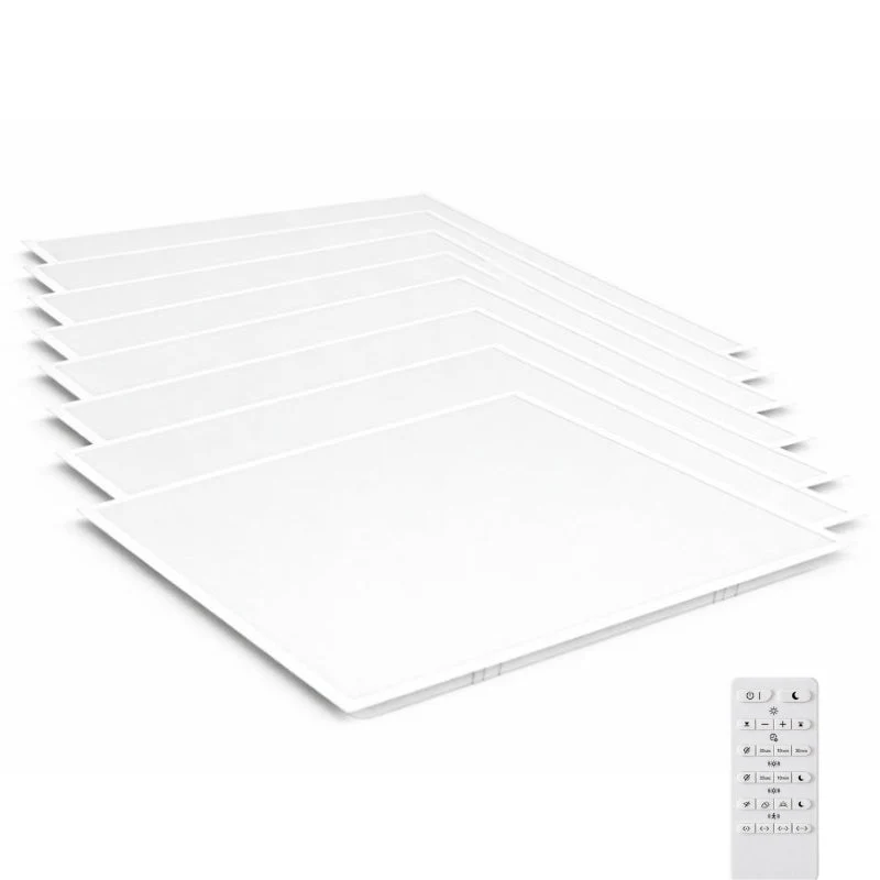 Panneau LED 28W 60x60 BLANC dimmable 150lm/W avec détecteur de mouvement + Télécommande - Pack de 8