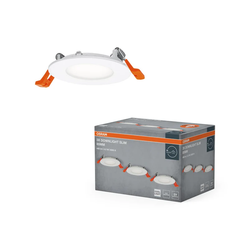 OSRAM Spot et Downlight LED encastrable Slim 85 mm 4,5W Blanc ⌀72 mm