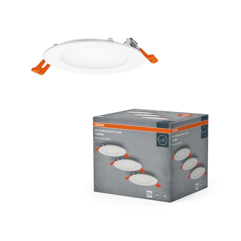 OSRAM Spot et Downlight LED encastrable Slim 120 mm 8W Blanc ⌀105 mm
