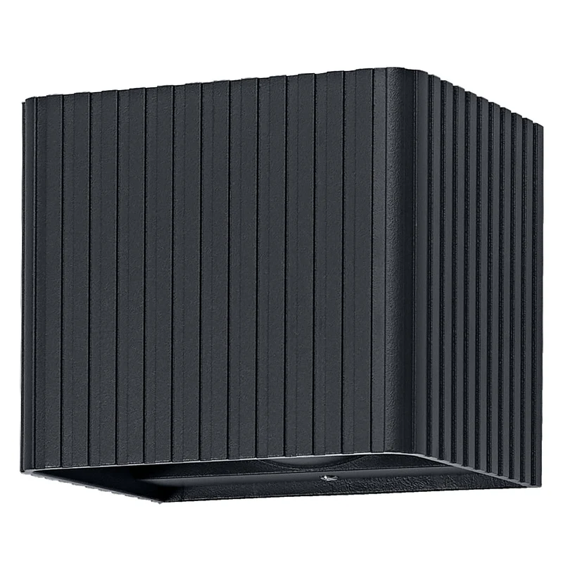 OSRAM ENDURA® Style Applique murale extérieure Striped Cube réglable Up-Down 10W IP65 Gris foncé