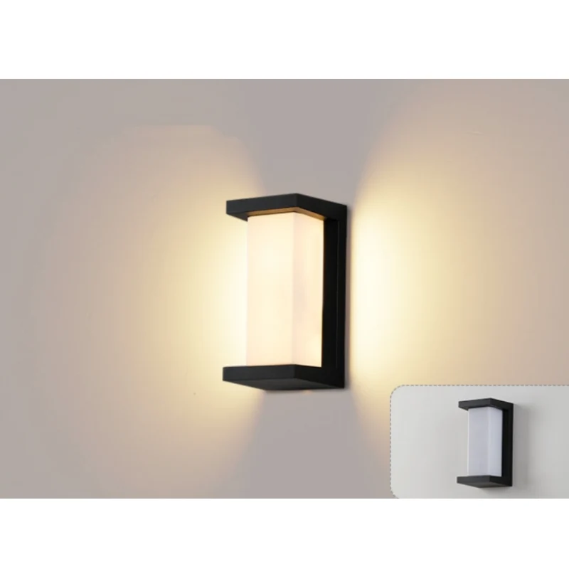 Open Frame Vertical Waterproof LED Wall Light – 18W | 3000K / 4000K / 6000K | Black Housing | Up & Down Outdoor Wall Sconce for Porch, Garden, Balcony & Indoor Decoration | Aluminum Housing | IP65 | 2-Pack