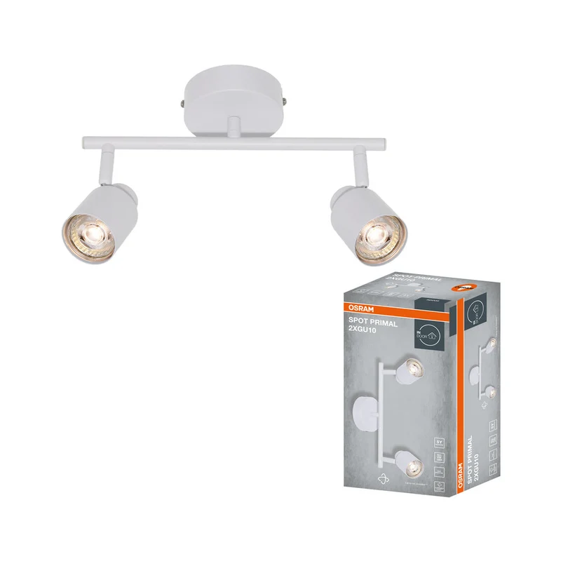 OSRAM Spot LED 2 points PRIMAL, lampe, 2xGU10, blanc
