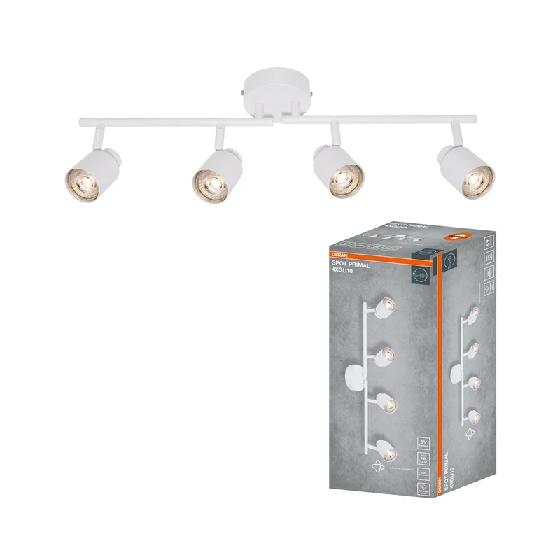 OSRAM Spot LED 4 points PRIMAL, lampe, 4xGU10, blanc