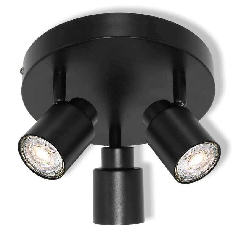 OSRAM Spot LED 3 points PRIMAL Plate, lampe, 3xGU10, noir