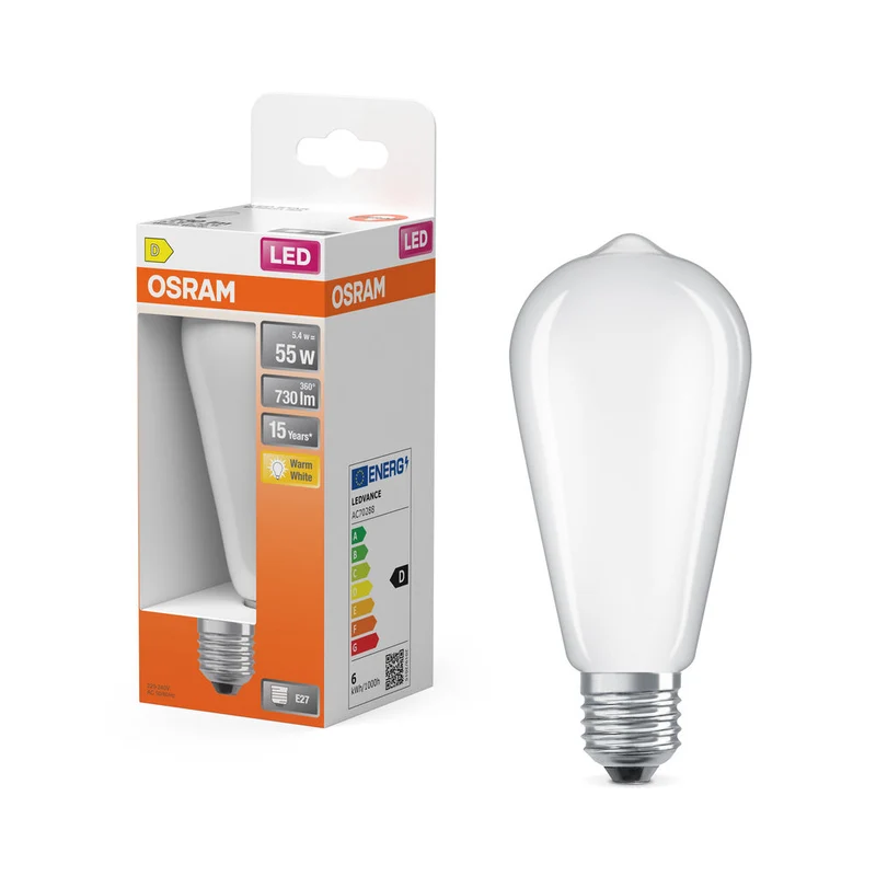Rétrofit LED CLASSIC ST 5.4W 827 Givré E27