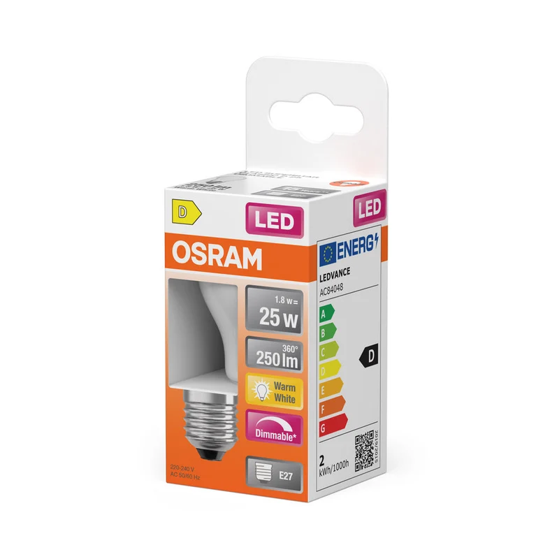Rétrofit LED CLASSIC P DIM 1.8W 827 Givré E27
