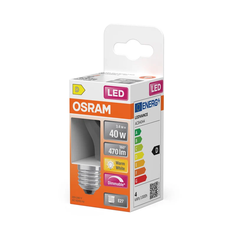 Rétrofit LED CLASSIC P DIM 3.4W 827 Clair E27