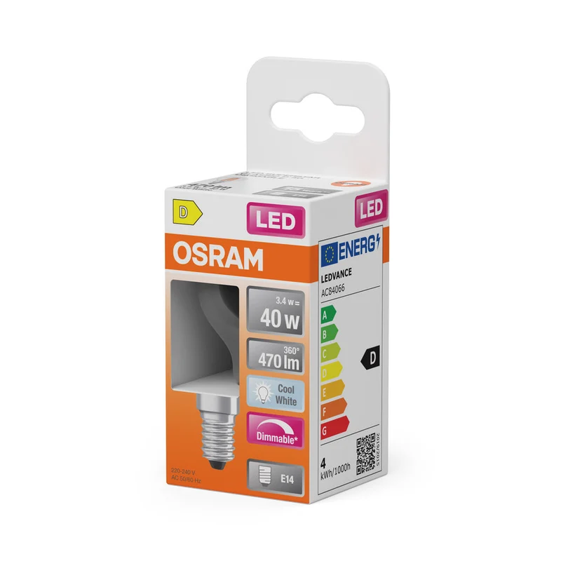 Rétrofit LED CLASSIC P DIM 3.4W 840 Clair E14